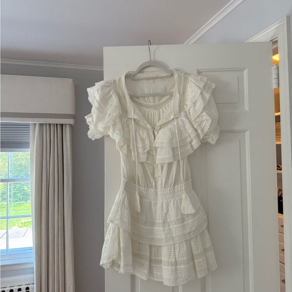 LoveShackFancy Liv Cotton Ruffled Heritage Dress Size XS - Picture 4 of 8